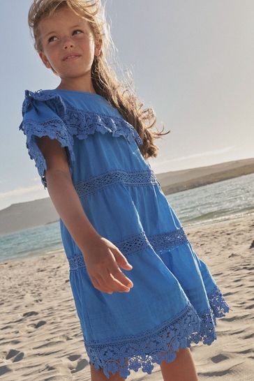 Boden blue 2025 lace dress