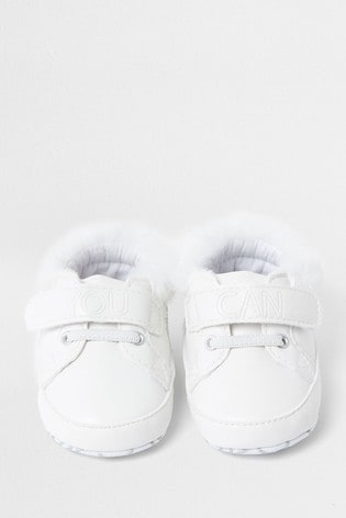 River Island White Crown Trainers