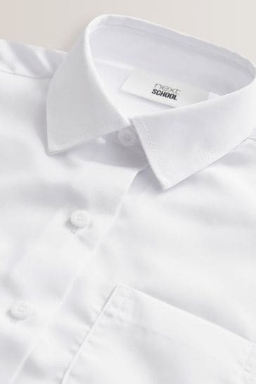 White 2 Pack Short Sleeve School Shirts 3 18yrs