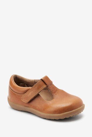 Buy Tan Brown Little Luxe Leather T Bar Shoes from Next Austria
