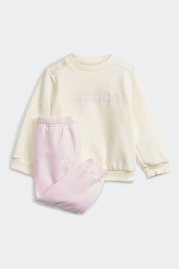 adidas Pink/Yellow Sportswear Essentials Lineage Jogger Set