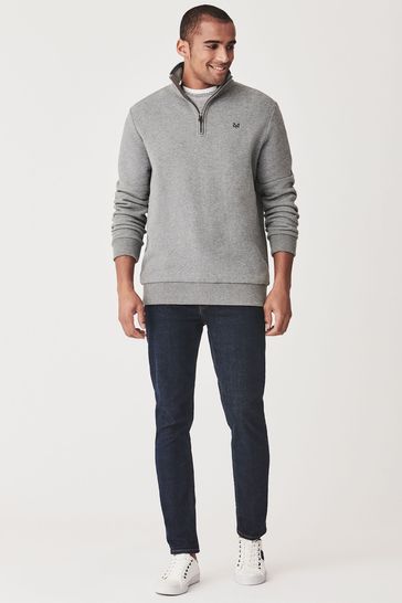 half zip grey sweatshirt