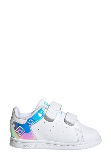 adidas Originals White/Silver Stan Smith Infant Trainers