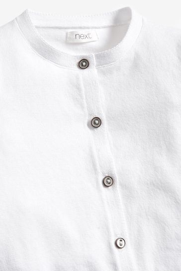 White sweatshirt cardigan outlet