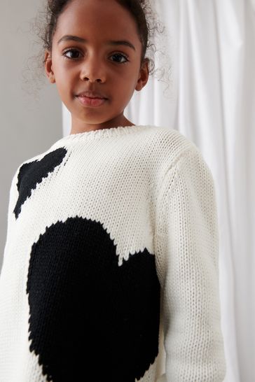 Buy Mint Velvet Cream Heart Knit Jumper from Next Slovakia