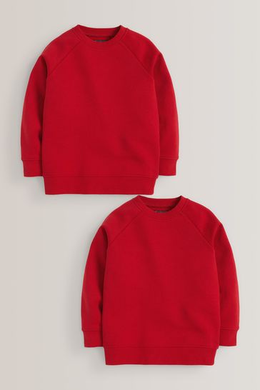 Red 2 Pack Crew Neck School Sweater (3-17yrs)