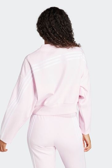 Buy adidas Pink Sportswear Future Next Stripes 3 Icons from USA Sweatshirt