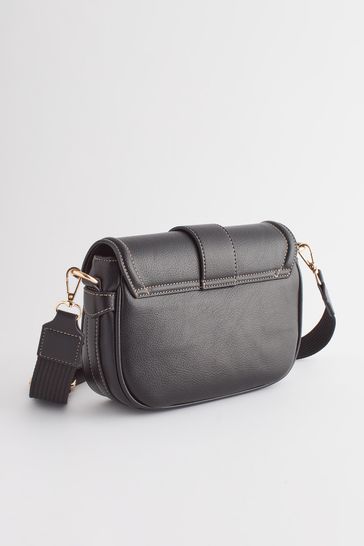 Black flap crossbody bag sales