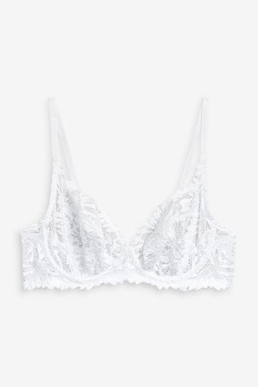 Buy White Non Pad Full Cup Comfort Lace Bra from Next USA
