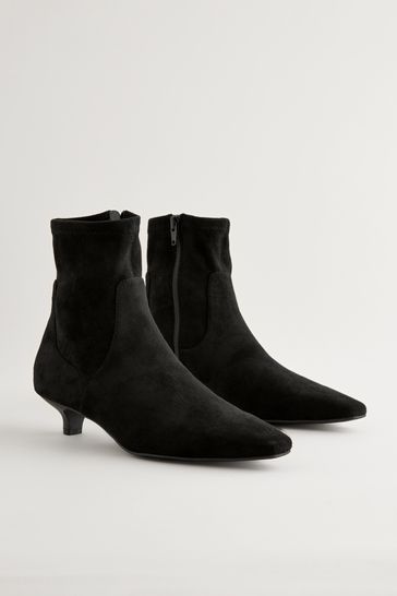 Black Forever Comfort Chisel Toe Sock Boots