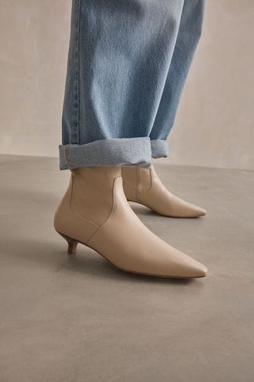 Cream Forever Comfort Chisel Toe Sock Boots