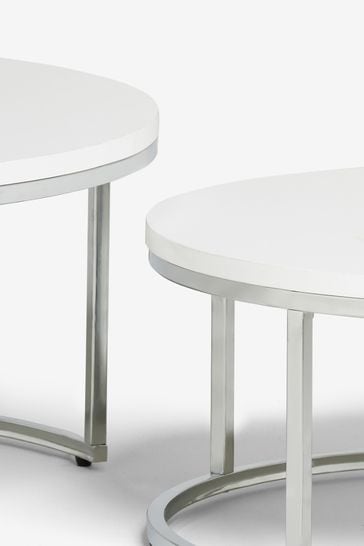 White gloss hotsell curved coffee table