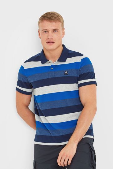 Tog 24 Blue/White Flaxby Deep Port Polo T-Shirt