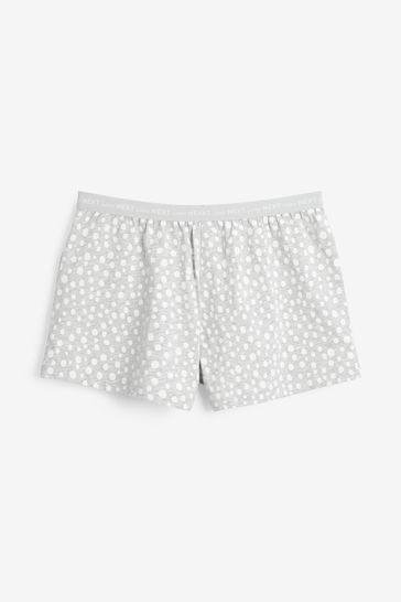 Buy Grey Spot Cotton Short Sleeve Pyjamas from Next USA