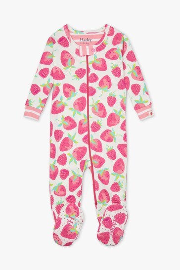 Hatley Pink Delicious Berries Organic Cotton Footed Coverall