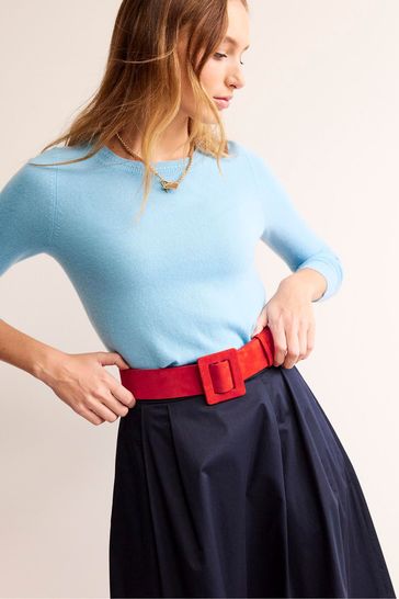 Buy Boden Red Suede Buckle Belt from Next Luxembourg