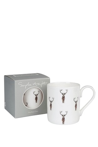 Sophie Allport Grey Highland Stag Mug