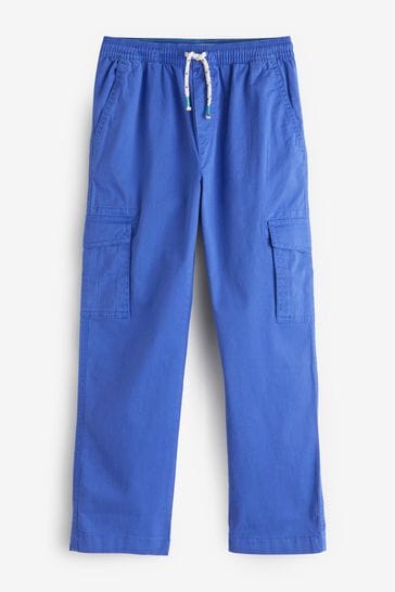 Boden Blue Straight Leg Cargo Trousers