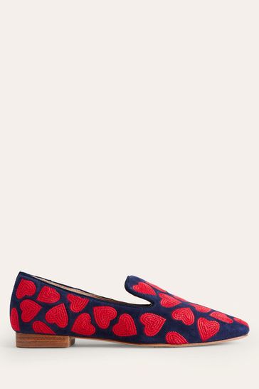 Boden Blue Slipper Cut Loafers