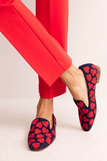 Buy Boden Blue Slipper Cut Loafers from Next Kuwait
