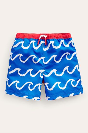Boden Blue Shark Swim Shorts