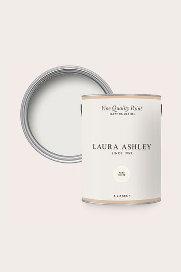 Laura Ashley Pure White Matte Emulsion 5LT Paint