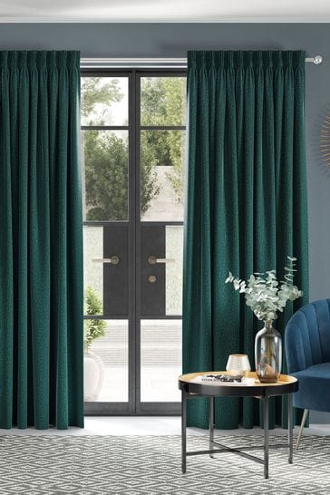 Chenille Made To Measure Curtains, Dark Teal Living Room Curtains