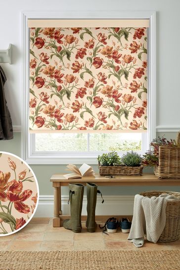 Laura Ashley Red Gosford Cranberry Made To Measure Roller Blind