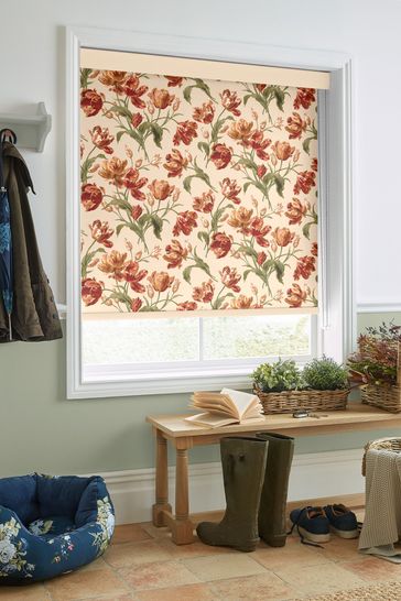 Laura Ashley Red Gosford Cranberry Made To Measure Roller Blind