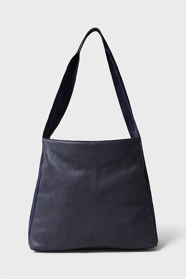 Blue leather shoulder bag hotsell