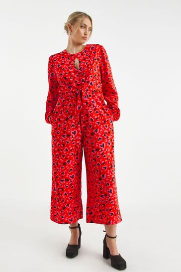 Simply be red jumpsuit sale