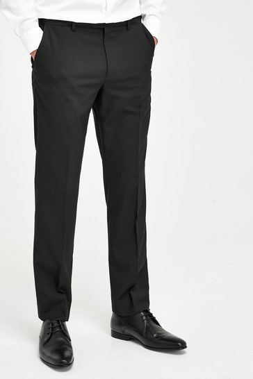 Black Regular Fit Trousers With Motion Flex Waistband