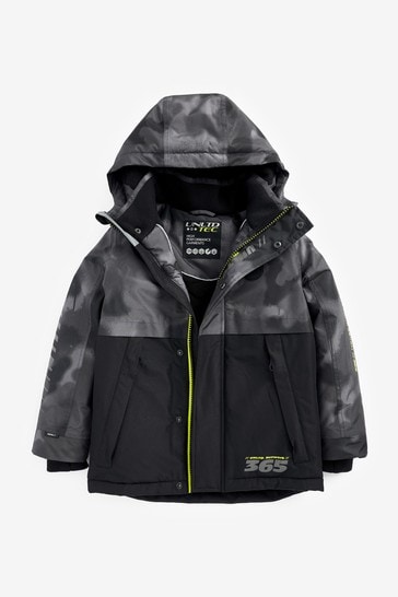 Grey Camo Waterproof Coat (3-16yrs)