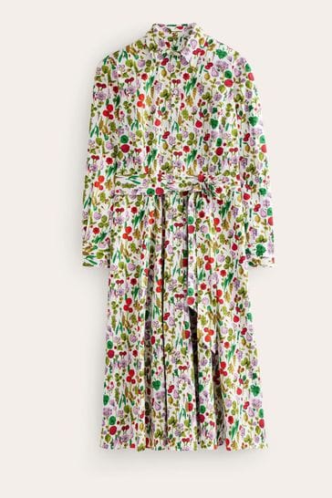 Buy Boden Green Amy Cotton Midi Shirt Dress from Next Luxembourg