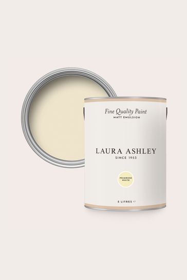 Laura Ashley Primose Yellow White Matte Emulsion 5LT Paint