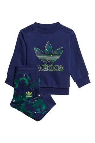adidas Originals Infant All Over Print Crew and Joggers Tracksuit
