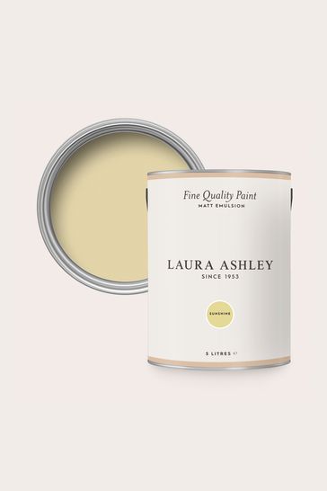 Laura Ashley Sunshine Yellow Matte Emulsion 5LT Paint