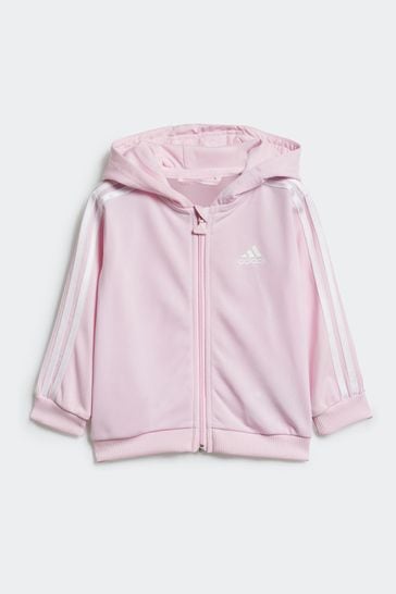 Adidas track hotsell suit pink