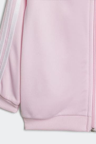 Adidas pink discount and grey tracksuit
