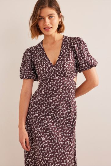 Buy Boden Red Cut Out Midi Tea Dress from Next Luxembourg