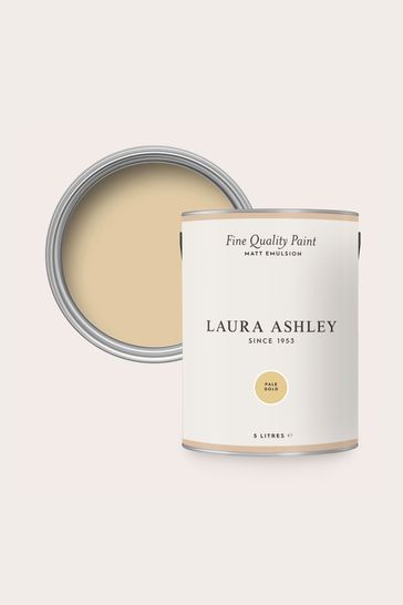 Laura Ashley Pale Gold Yellow Matte Emulsion 5LT Paint