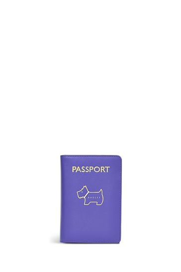 Radley London Purple Heritage Dog Outline Passport Cover