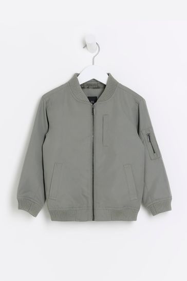 River Island Green Boys Bomber Jacket