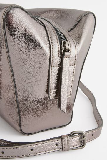 Buy Pewter Silver Mini Handheld Bowler Bag from Next Luxembourg