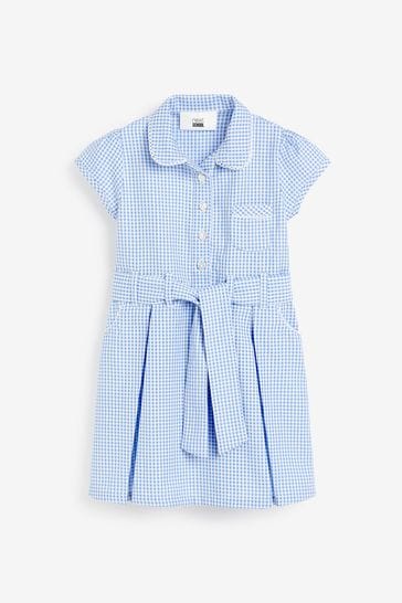 Pale blue shop gingham school dress