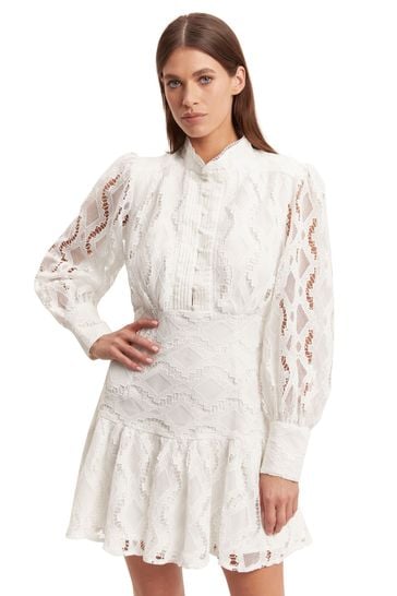 White lace cheap short dress