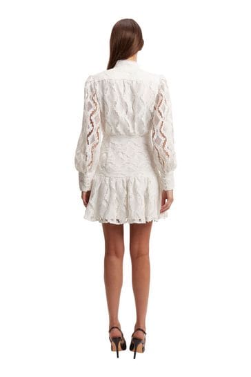 Buy Bardot White Remy White Lace Tiered Mini Dress from Next Singapore
