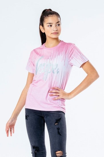 Hype Kids Pastel Drips T-Shirt Pink