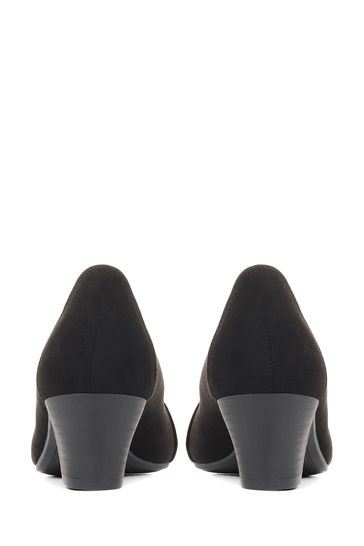 Pavers Ladies Court Smart Black Shoes