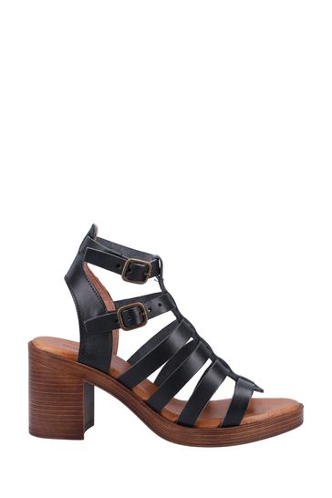 Hush Puppies Gloria Gladiator Black Sandals